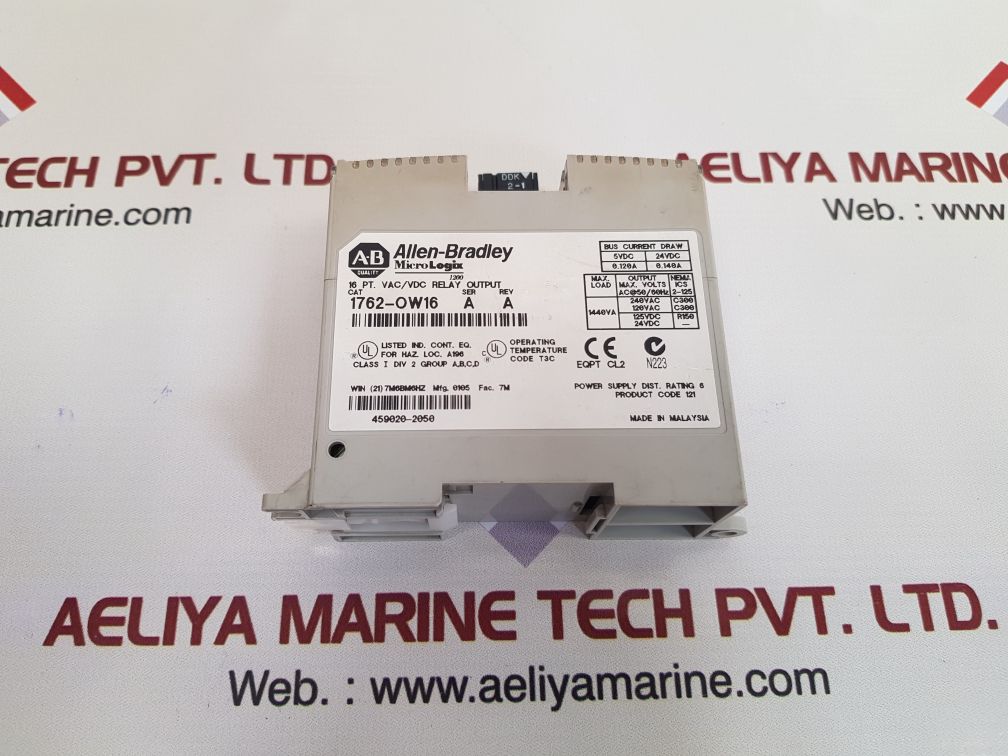 Allen-bradley 1762-ow16 ser.a 16 pt. vac/vdc relay output
