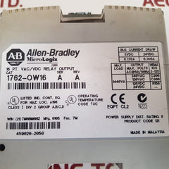 Allen-bradley 1762-ow16 ser.a 16 pt. vac/vdc relay output
