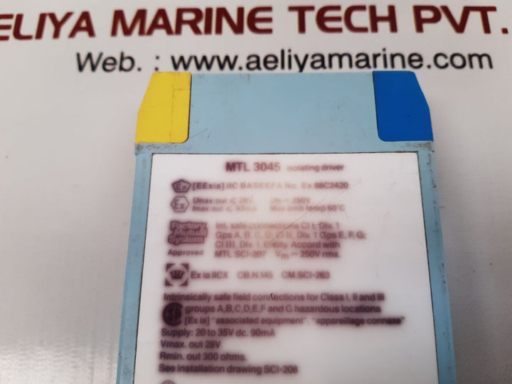 Measurement technology mtl 3045 isolating driver mtl 3000 series