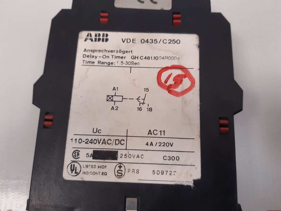 Abb c461.13 delay-on timer 1.5 – 30sec