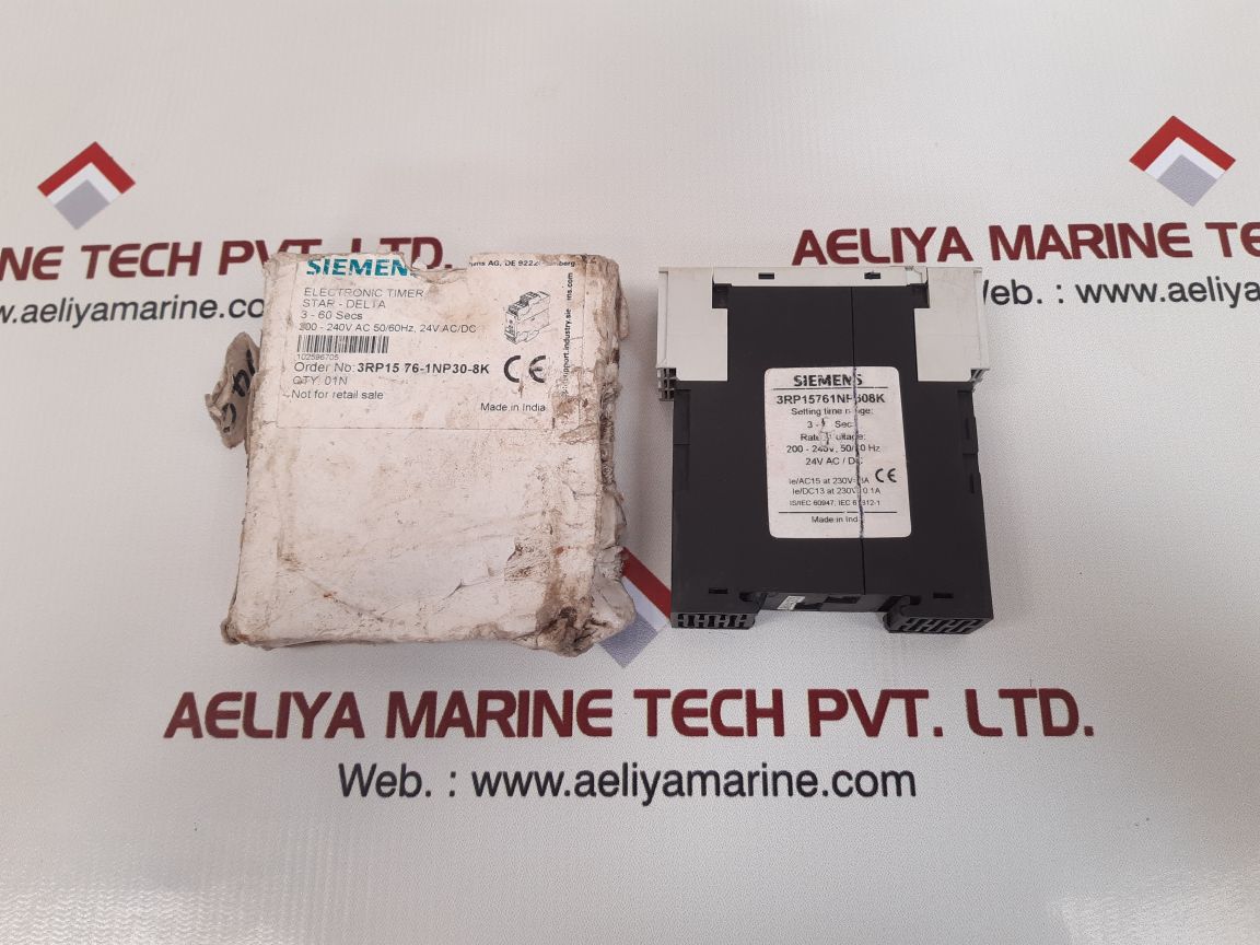 Siemens 3rp15761np308k star-delta electronic timer