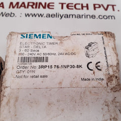 Siemens 3rp15761np308k star-delta electronic timer