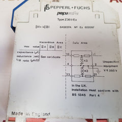 Pepperl+fuchs z361/ex barrier 
