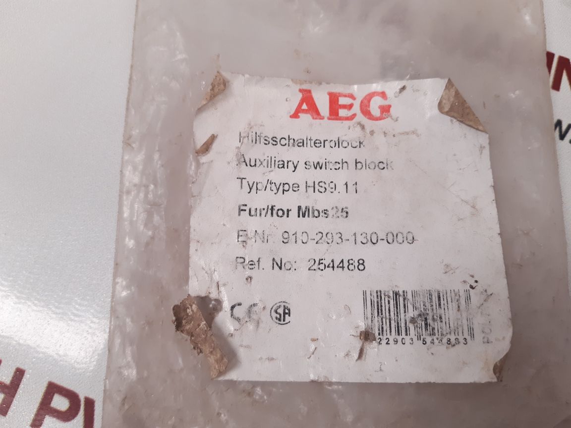 Aeg hs9.11 auxiliary switch block used