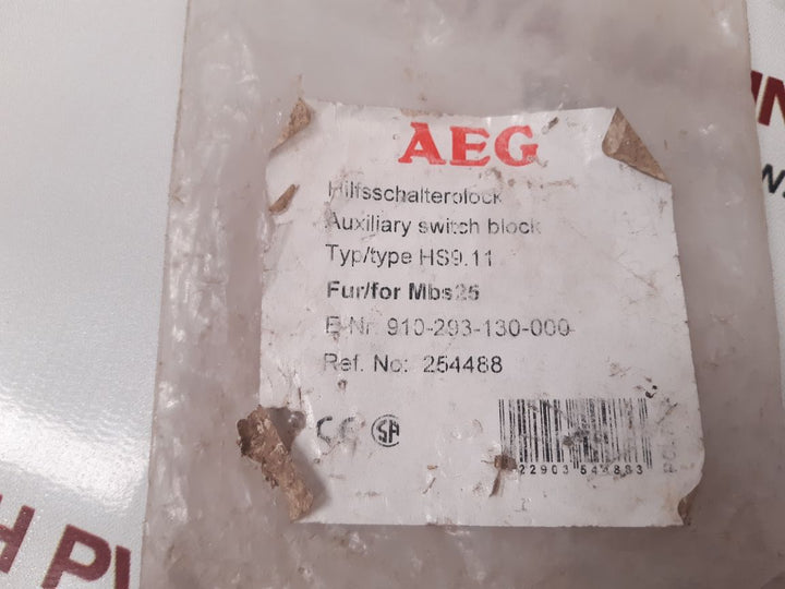 Aeg hs9.11 auxiliary switch block used