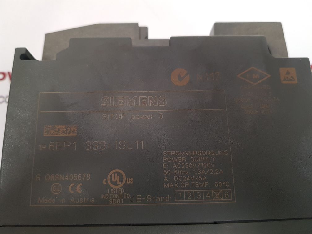 Siemens sitop power 5 6ep1 333-1sl 11 power supply 
