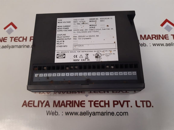 Deif has-111 dg synchronization & circuit breaker closing 600028246.10