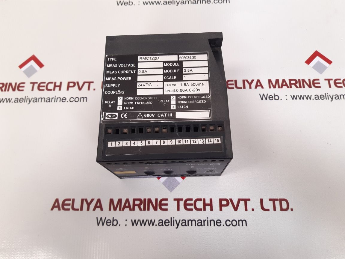 Deif rmc-122d short circuit over current relay 605034.30