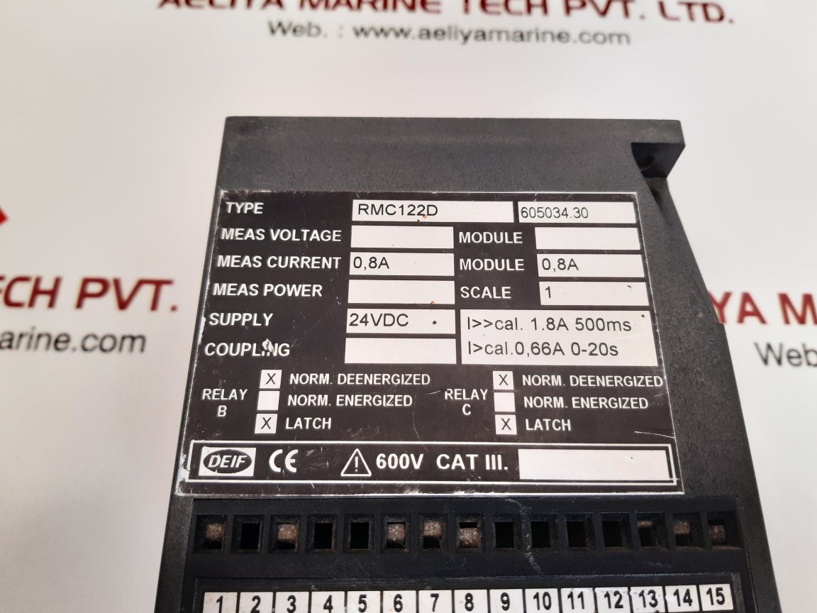 Deif rmc-122d short circuit over current relay 605034.30