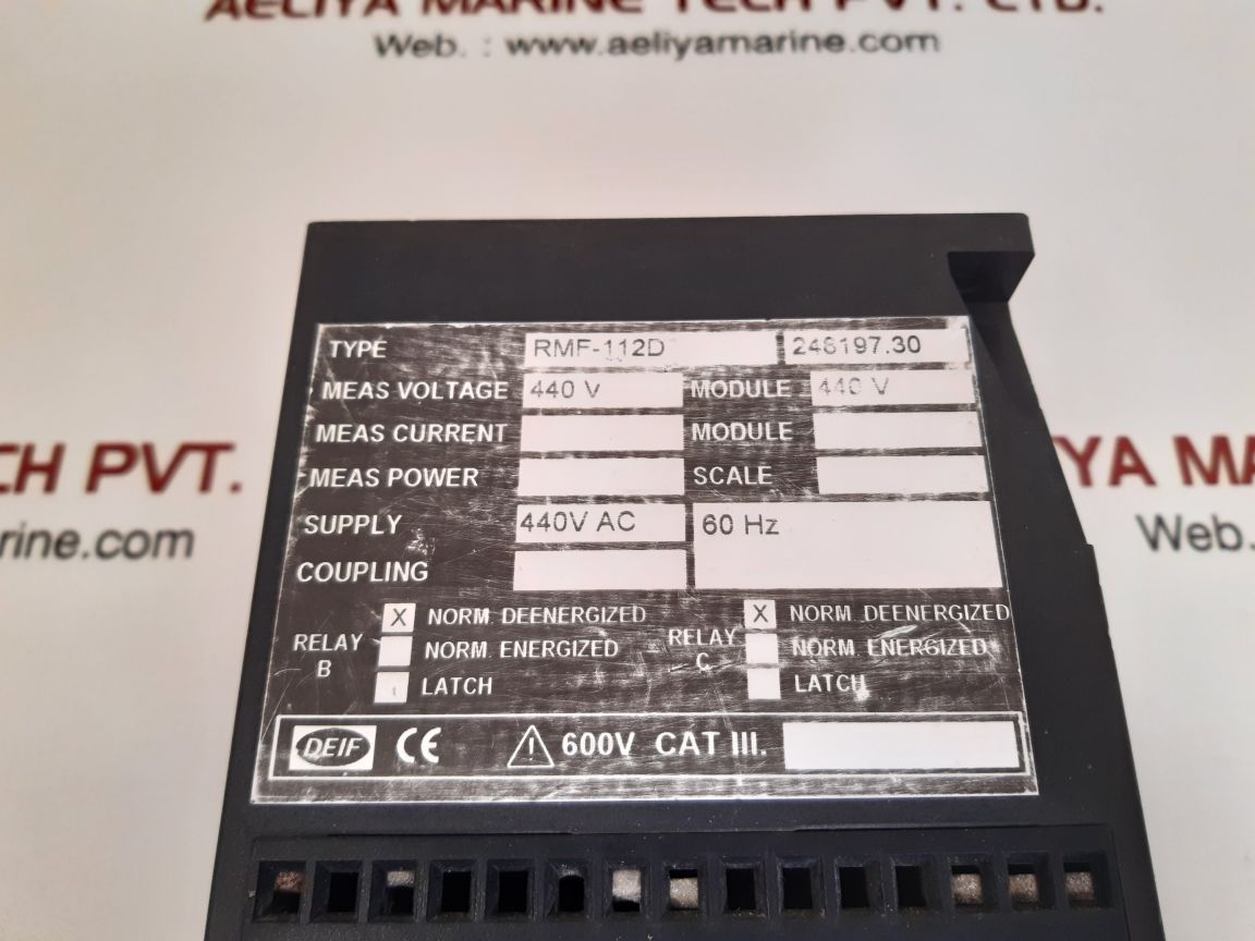Deif rmf-112d frequency relay 248197.30