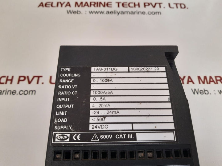 Deif tas-311dg control panel signal transmitter 0...1000a