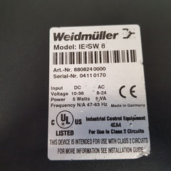 Weidmuller ie-sw8 ethernet switch 8808240000
