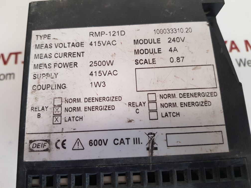 Deif rmp-121d reverse power relay 100033310.20
