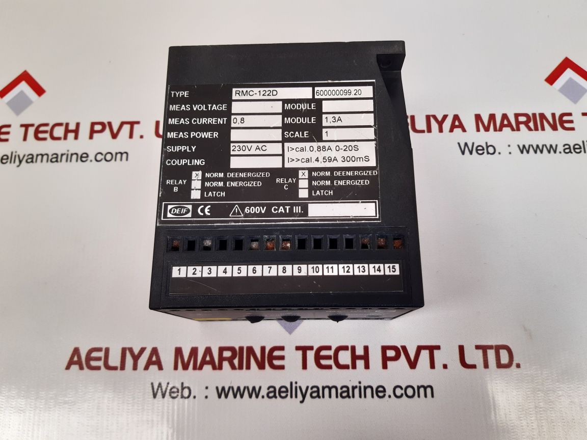 Deif rmc-122d short circuit relay 600000099.20
