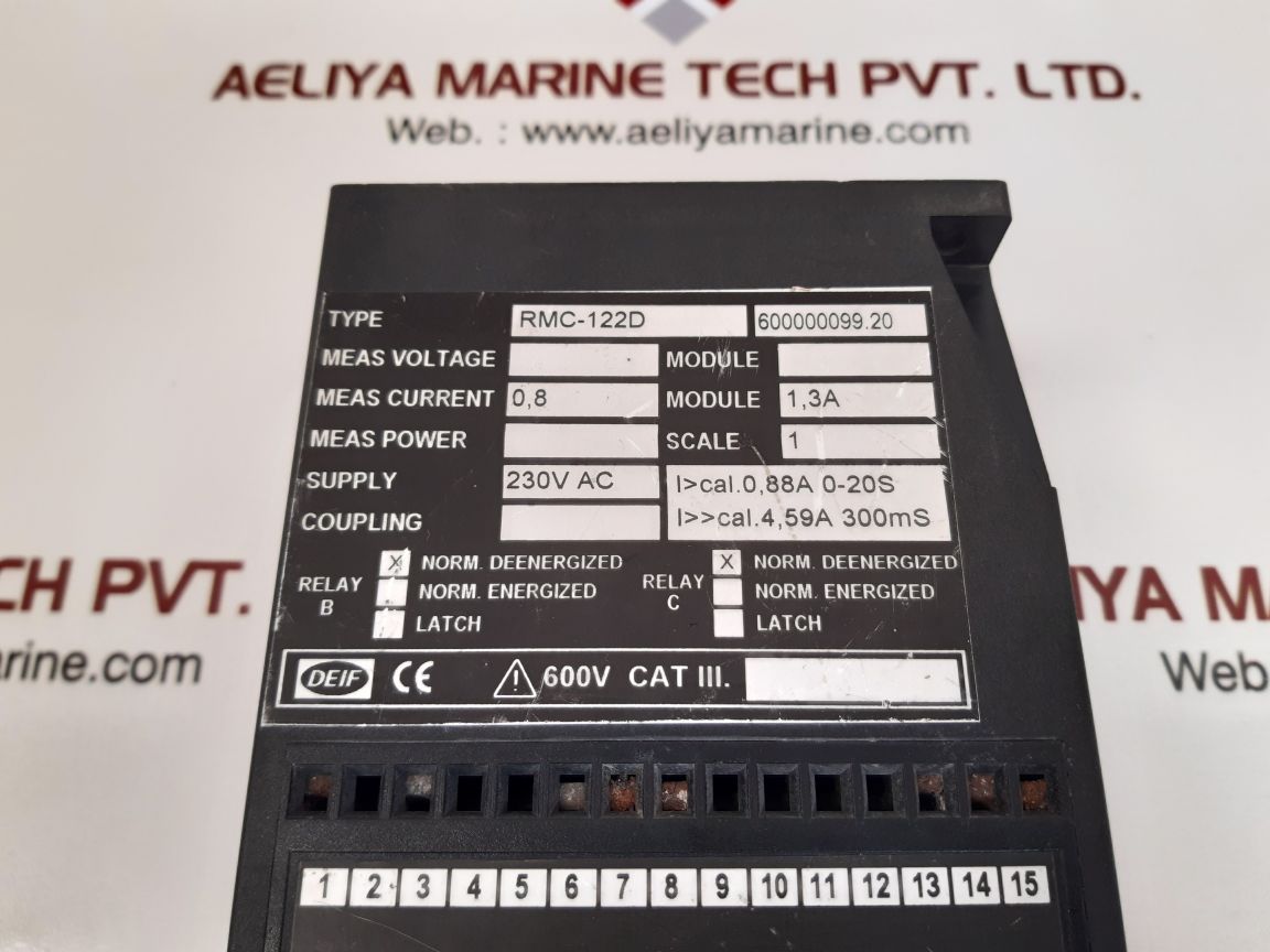 Deif rmc-122d short circuit relay 600000099.20
