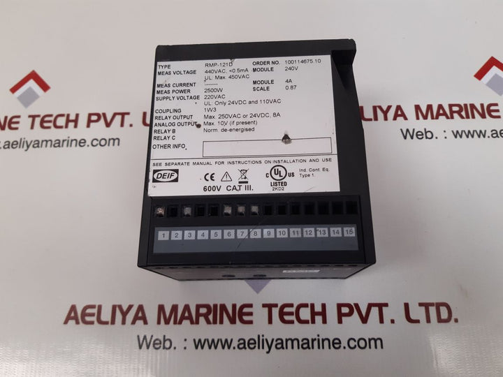 Deif rmp-121d reverse power relay 100114675.10
