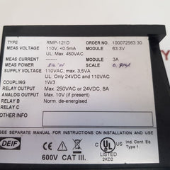 Deif rmp-121d reverse power relay 100072563.30
