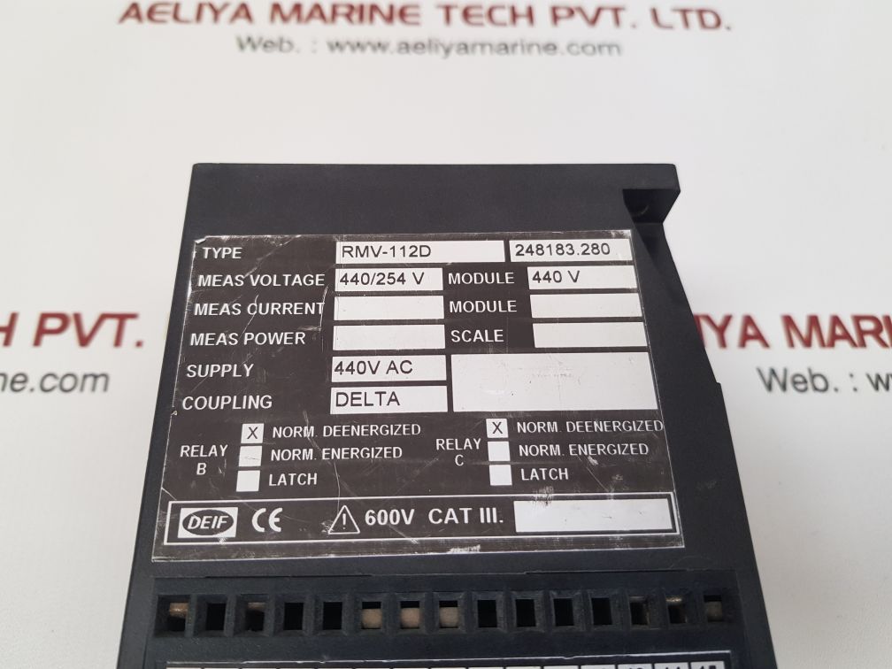 Deif rmv-112d protective voltage relay 248183.280
