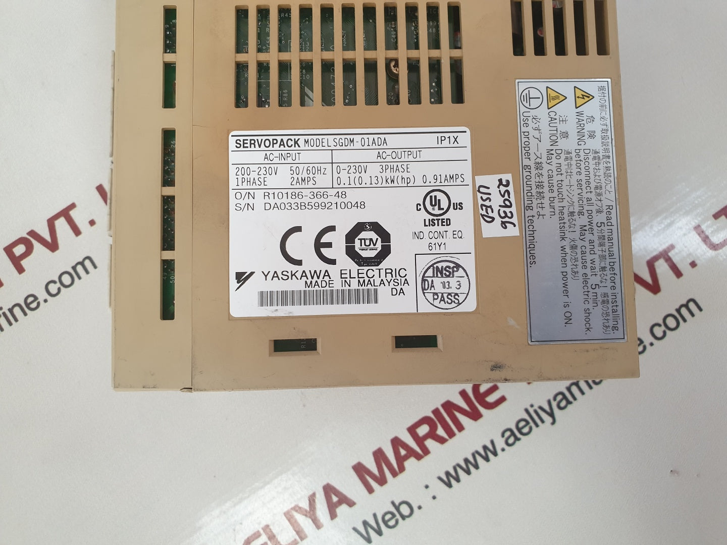 Yaskawa sgdm-01ada servopack servo drive