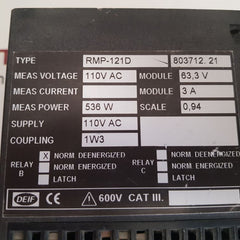 Deif rmp-121d reverse power relay 803712.21
