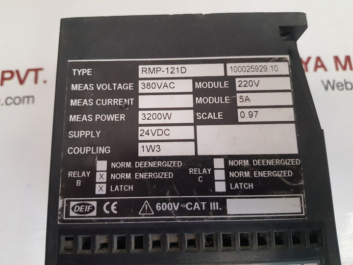 Deif rmp-121d reverse power supply 100025929.10
