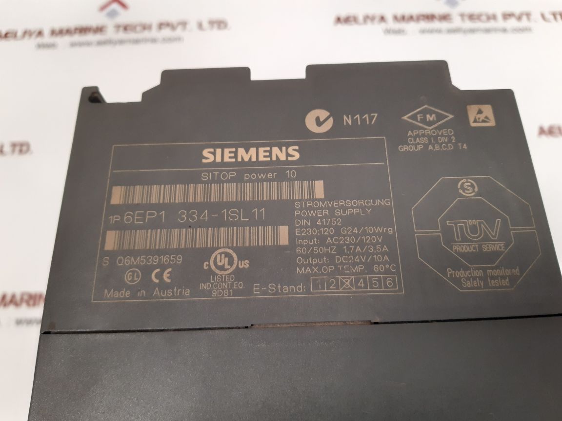 Siemens 6ep1 334-1sl11 power supply ac230/120v
