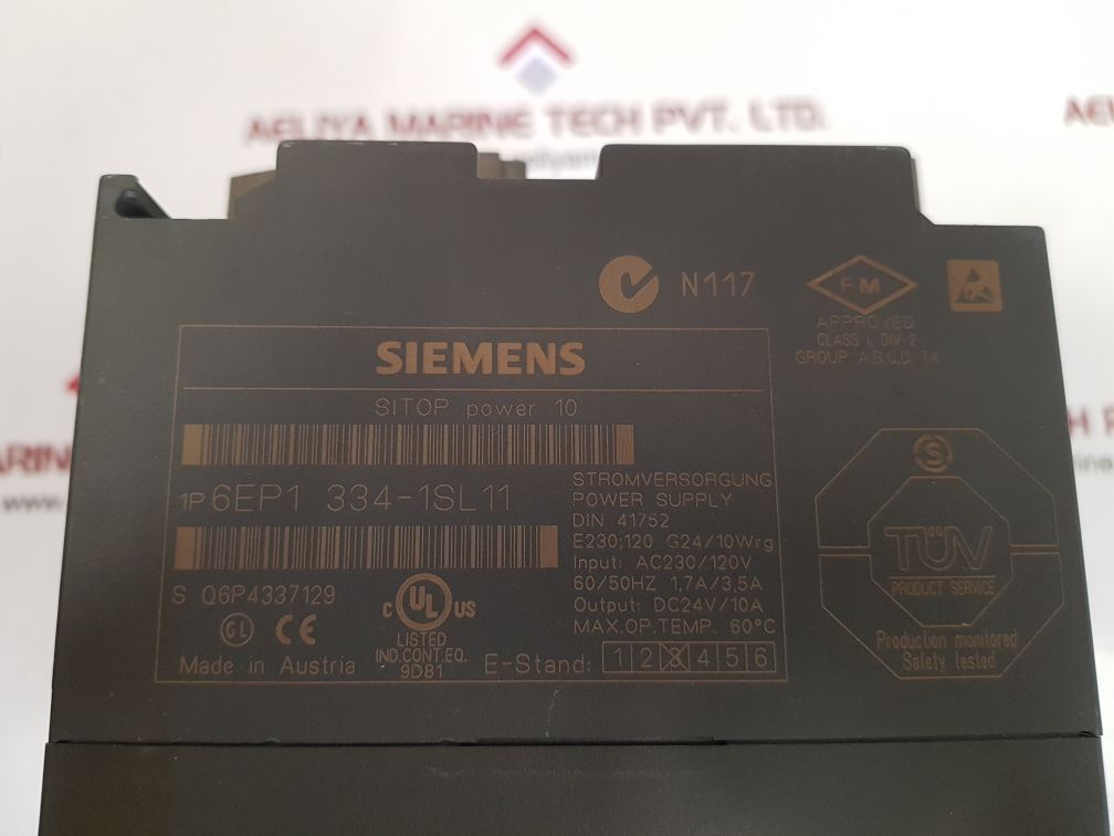 Siemens 6ep1 334-1sl 11 power supply 
