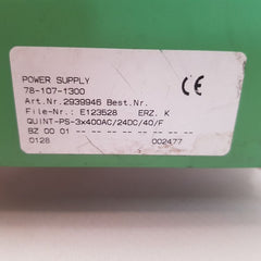 Phoenix contact quint-ps-3x400ac/24dc/40/f power suuply 
