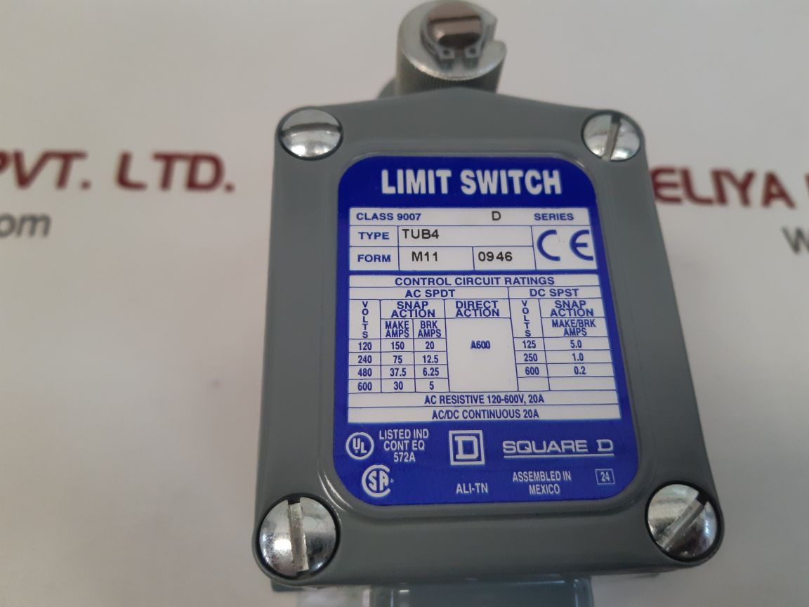 Square d tub4 class 9007 limit switch 
