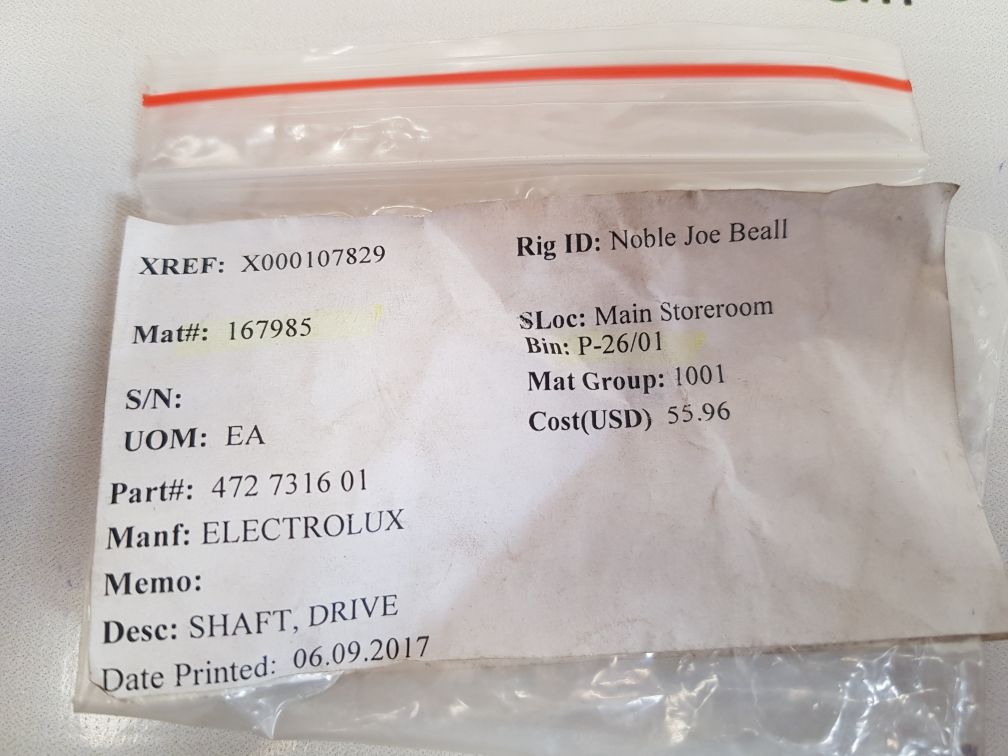 Electrolux 472 7316-01 shaft drive
