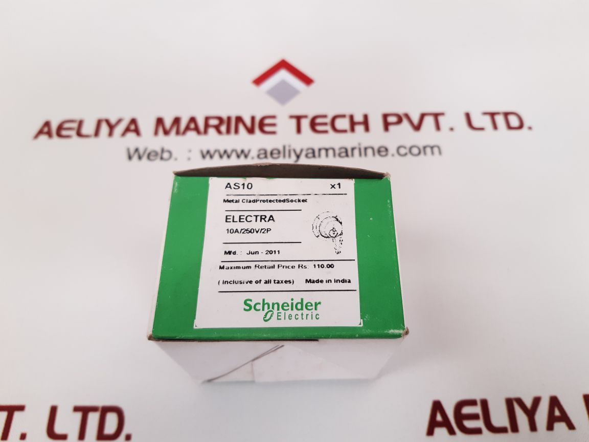Set of 19x Schneider electric as10 electra metal clad protected socket
