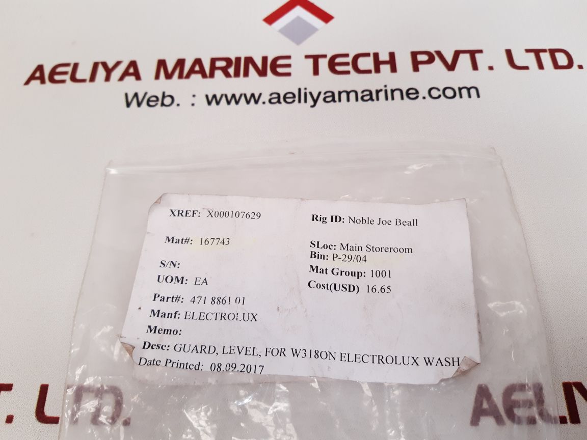Electrolux 4718861-01 level guard
