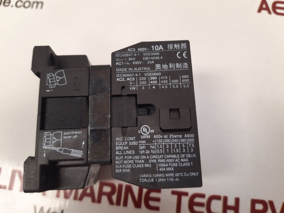 Benedikt & jager k3-10a00-40 contactor 

