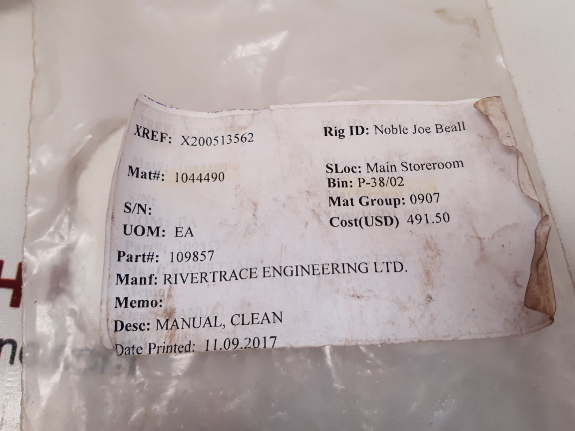 Rivertrace 109857  manual clean
