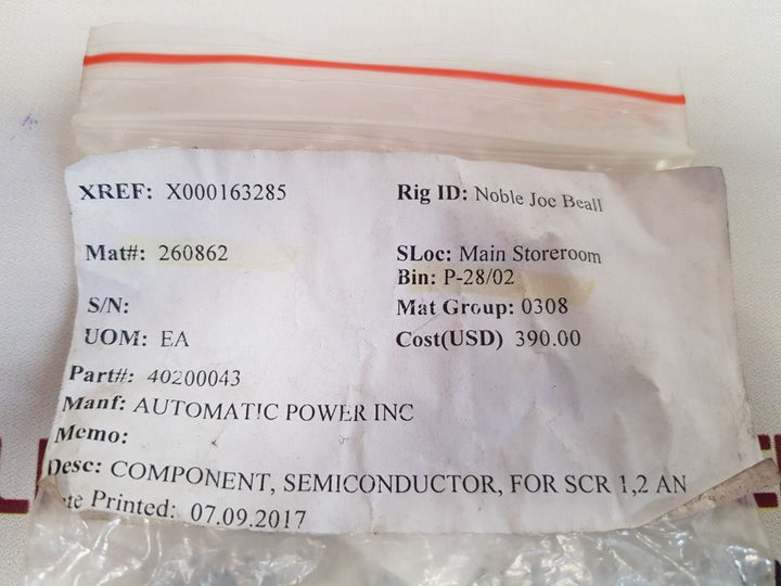 Automatic power 4020-0043 semiconductor
