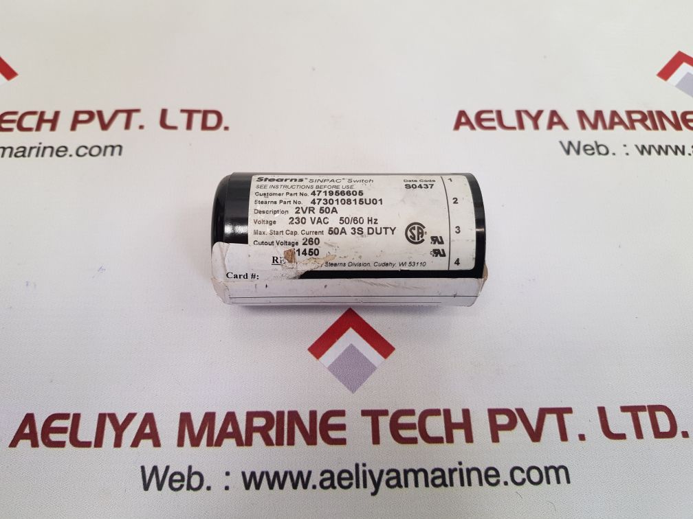 Stearns division 471956605 sinpac switch 473010815u01