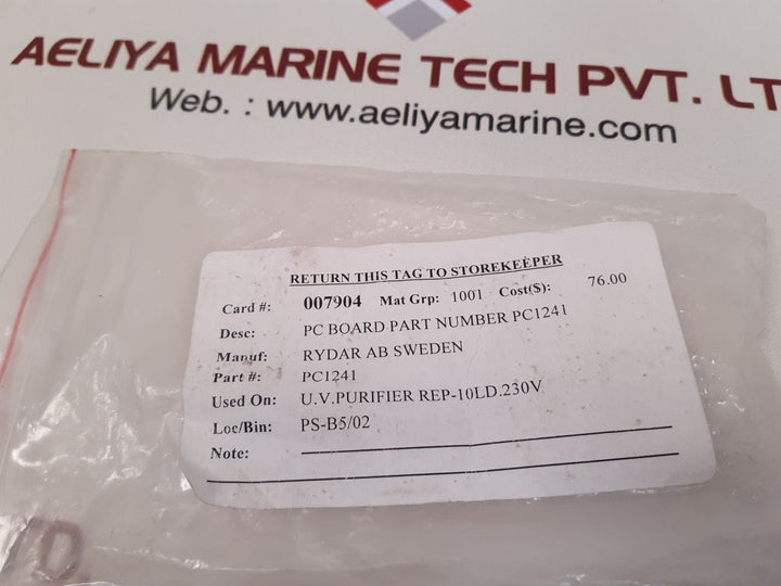 Raydar pc124-1 pc board