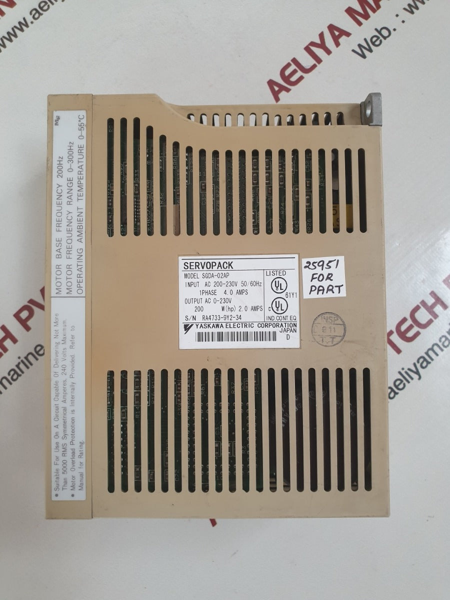 Yaskawa sgda-02ap servo pack 
