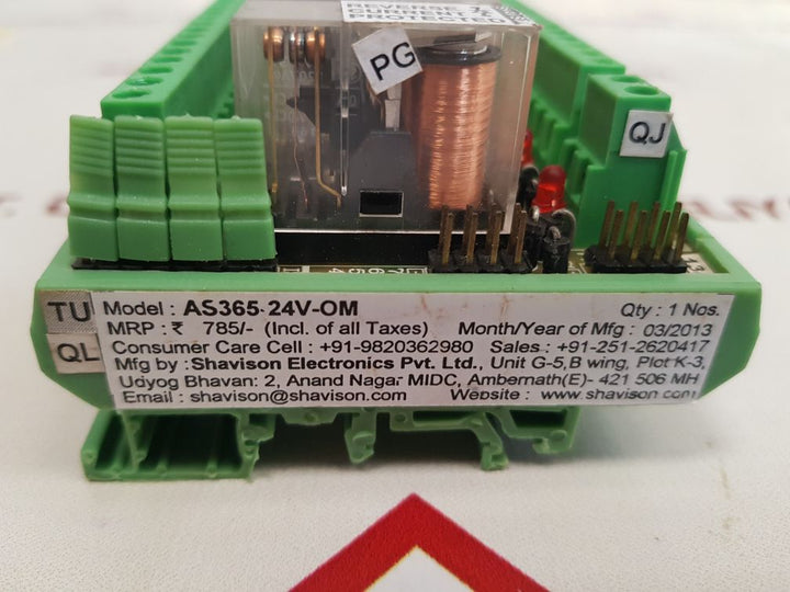 Shavison as365-24v-om relay module 