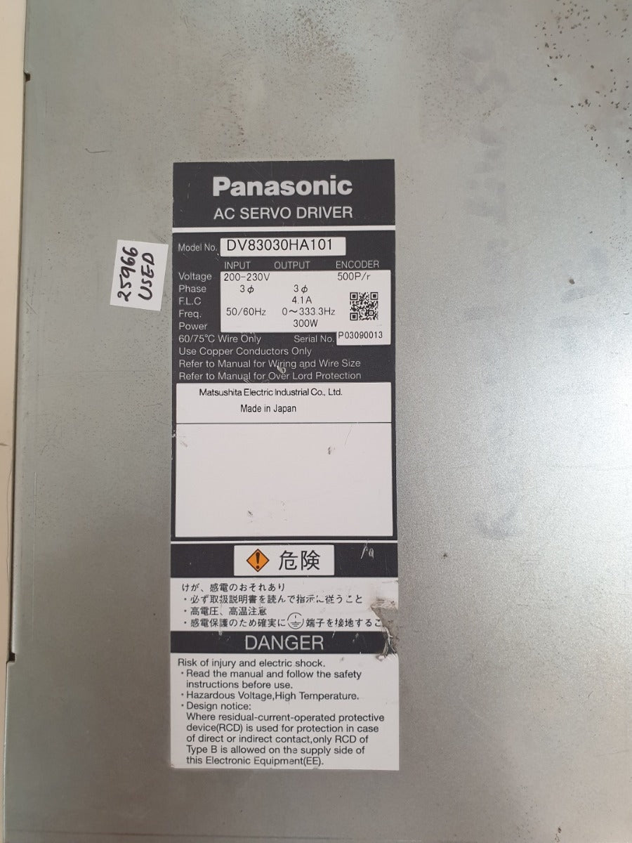 Panasonic dv83030ha101 ac servo driver