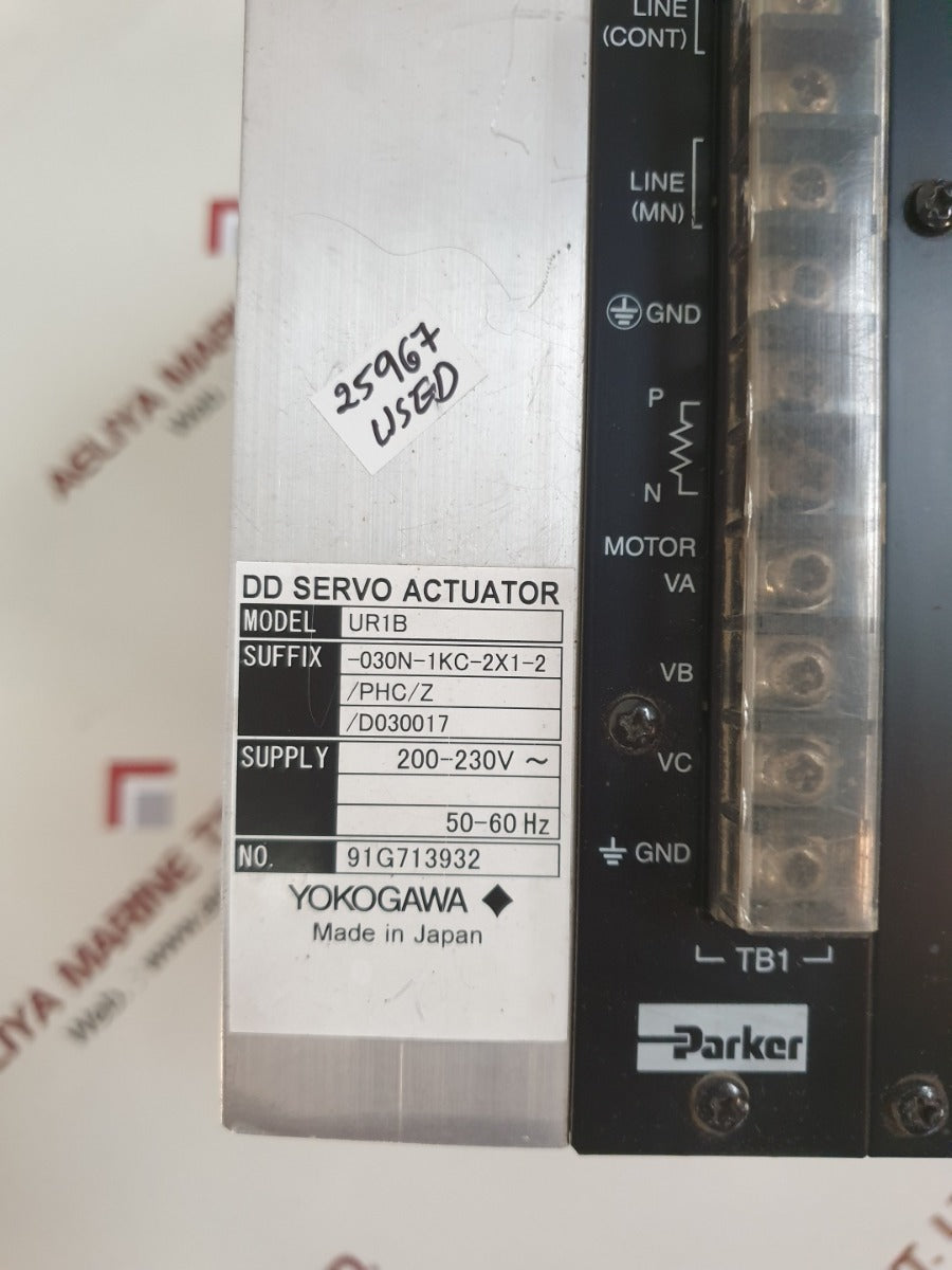 Yokogawa ur1b-030n-1kc-2x1-2/phc/z/d030017 dynaserv dd servo actuator 