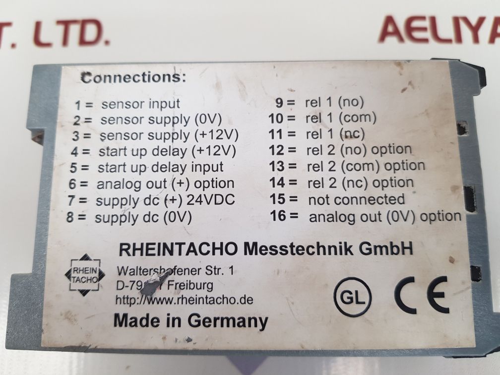 Rheintacho ka-20215-001 speed monitor 