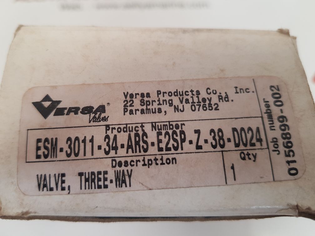 Versa esm-3011-34-ars-e2sp-z-38-d024 pneumatic three-way directional valve