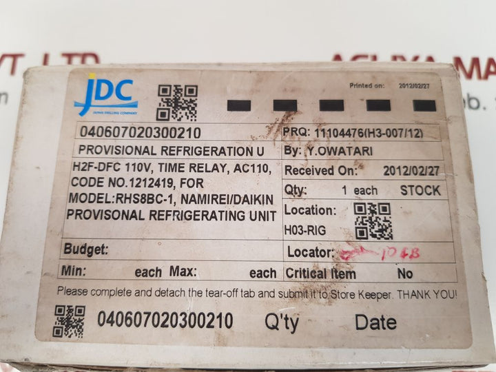 omron h2f-dfc rhs8bc-1