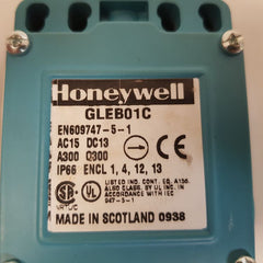 Honeywell gleb01c limit switch roller plunger