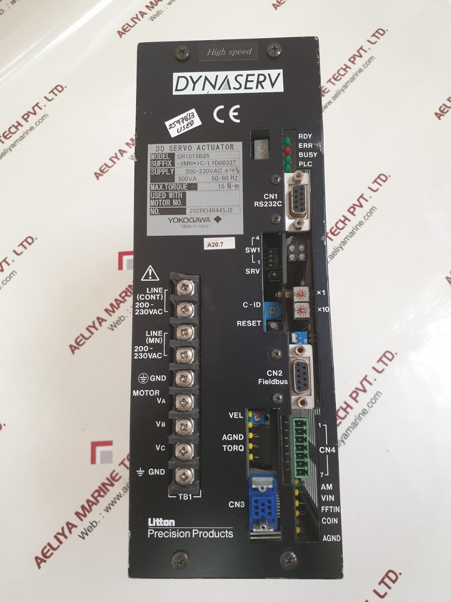 YOKOGAWA SR1015B85 Dynaserv High Speed DD Servo Actuator 500VA 50