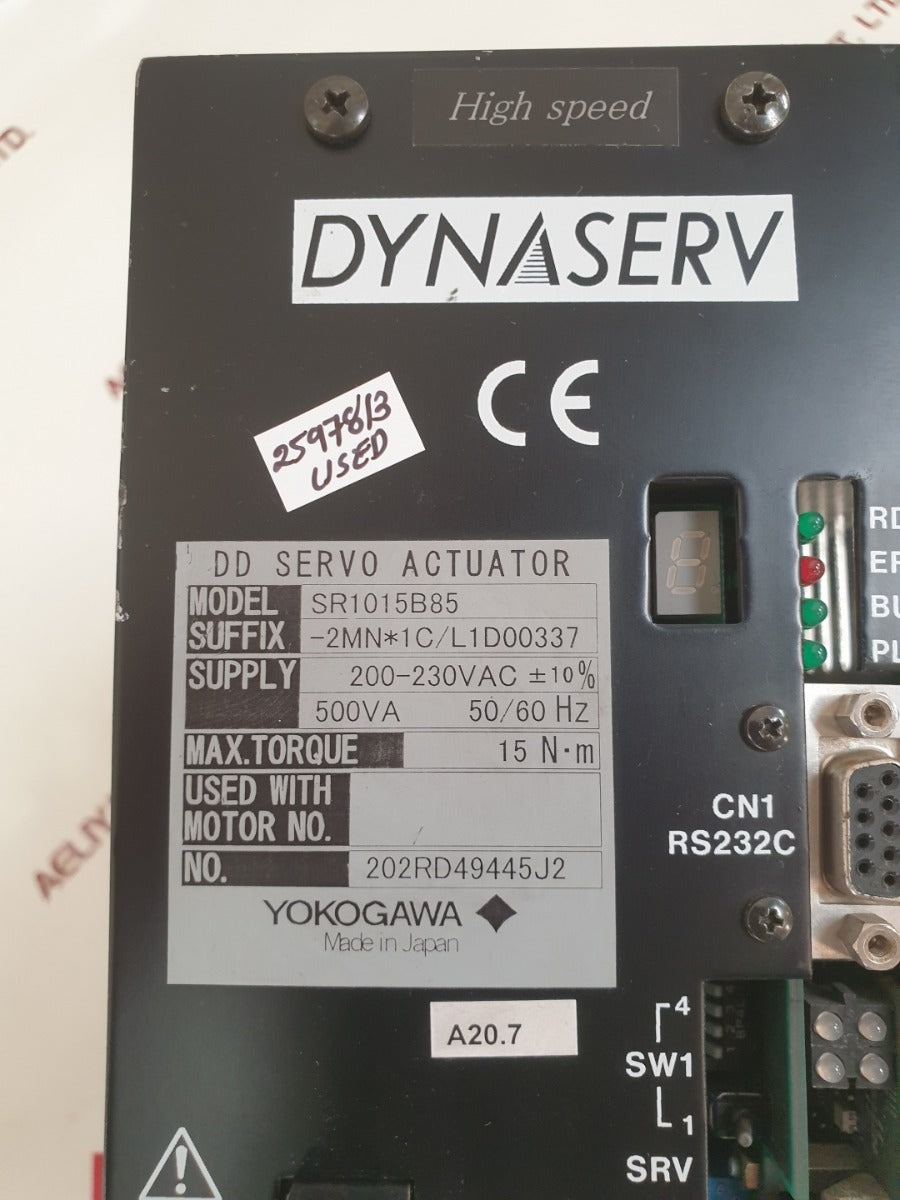 YOKOGAWA SR1015B85 Dynaserv High Speed DD Servo Actuator 500VA 50