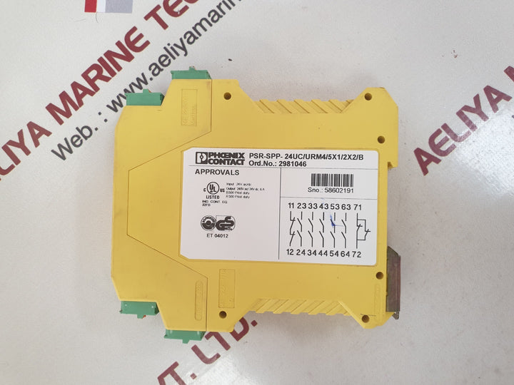 Phoenix contact psr-spp-24uc/urm4/5x1/2x2/b safety relay