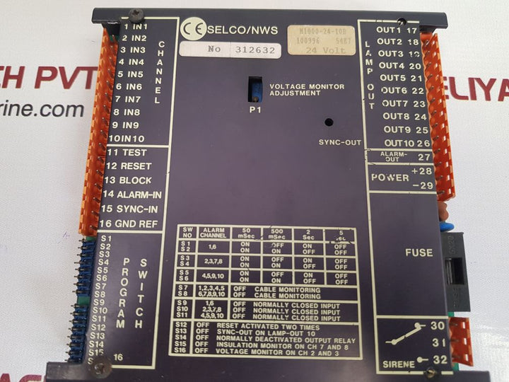 Selco m1000-24-10b alarm annunciator unit Used