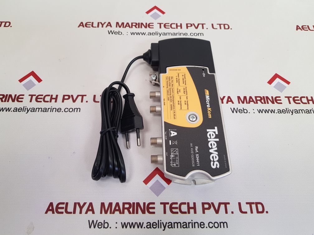 Televes 534411 kve1g303528 microkom t4 35ret65 multiband amplifier